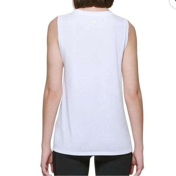 CALVIN KLEIN PERFORMANCE Womens White Moisture Wicking Sleeveless Tank top - Picture 2 of 6